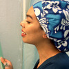 Green Scrubs - Bouffant Hat - Island Paradise
