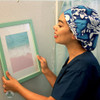 Green Scrubs - Bouffant Hat - Island Paradise