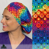 Side view of Green Scrubs Bouffant Surgical Hat - Light Bright