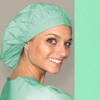 Green Scrubs - Bouffant Hat - 100% Cotton Mint