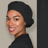 Green Scrubs - Bouffant Hat - Black