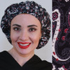 Green Scrubs - Bouffant Hat - Poker Paisley