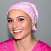 Green Scrubs - The Original Super Tie Hat - Hibiscus Light Pink