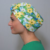 Green Scrubs - The Original Super Tie Hat - Yellow & White Daisies