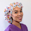 Green Scrubs - Tie Bonnet Hat - High Chair