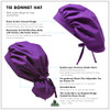 Green Scrubs -Tie Bonnet Hat - 100% Cotton Dr Blue