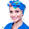 Green Scrubs - Modern Fit Super Tie Hat - Hang 10 Ocean (OVERSTOCK)