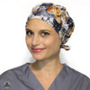 Green Scrubs - Modern Fit Super Tie Hat with Buttons - Kittens