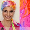 Green Scrubs - Modern Fit Super Tie Surgical Cap - Spectral Spectra