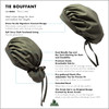 Sample hat showing all the features that make Tie Bouffants from Green Scrubs exceptional