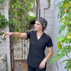 Green Scrubs - Tie Bouffant Scrub Hat - Mardi Gras