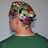 Green Scrubs - Tieback Hat with Buttons - Christmas Presents