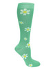 Prestige Medical 386 - 12" Premium Compression Socks - Daisies on Mint