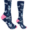 Prestige Medical 386 - 12" Premium Compression Socks - Puppy Party on Navy