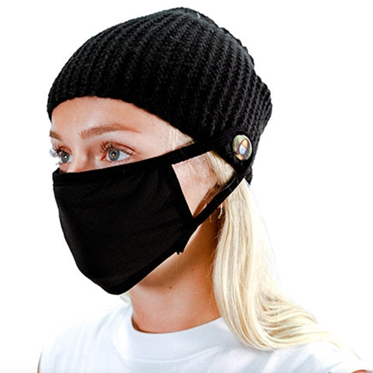 Pain-Free Black Face Mask Ear Savers bbSNaps