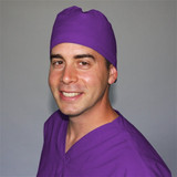 Green Scrubs - Tieback Hat - 100% Cotton Purple