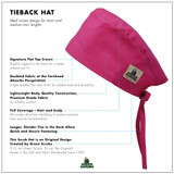 Green Scrubs - Tieback Hat - Peppermint Sticks