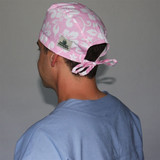 Green Scrubs - Tieback Hat - Hibiscus Light Pink