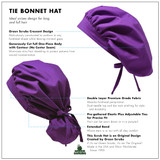 Green Scrubs - Tie Bonnet Hat - Happy Halloween