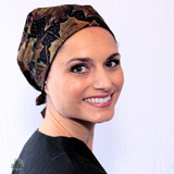 Green Scrubs - Modern Fit Super Tie Hat - Autumn Leaves