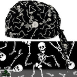 Green Scrubs - Skull Scrub Cap - Dancing Skeletons