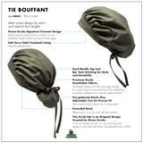 Green Scrubs - Tie Bouffant Scrub Hat - Thank You (OVERSTOCK)