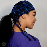 Green Scrubs - Skull Scrub Cap - Midnight Swirls