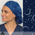 Green Scrubs - Bouffant Scrub Hat - Starry Clips Green Scrubs - Bouffant Scrub Hat - Starry Clips