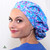Green Scrubs - Bouffant Hat - Stars Blue Green Scrubs - Bouffant Hat - Stars Blue