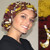 Green Scrubs - Bouffant Hat - Batik Hibiscus Brown Green Scrubs - Bouffant Hat - Batik Hibiscus Brown