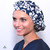 Green Scrubs - Bouffant Hat - Hibiscus Navy Green Scrubs - Bouffant Hat - Hibiscus Navy