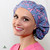 Green Scrubs - Bouffant Hat - Breast Cancer Ribbons Green Scrubs - Bouffant Hat - Breast Cancer Ribbons