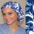 Green Scrubs - Bouffant Hat - Royal Hibiscus Green Scrubs - Bouffant Hat - Royal Hibiscus