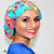 Green Scrubs - Bouffant Hat - Groovy Garden Green Scrubs - Bouffant Hat - Groovy Garden