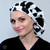 Green Scrubs - Bouffant Hat - Cow Spots Green Scrubs - Bouffant Hat - Cow Spots