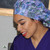 Green Scrubs - Bouffant Hat - Batik Sunflowers Green Scrubs - Bouffant Hat - Batik Sunflowers