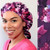 Green Scrubs - Tie Bonnet Hat - Garden Allure Plum Green Scrubs - Tie Bonnet Hat - Garden Allure Plum