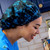 Green Scrubs - Tie Bonnet Hat - Chemical Bonds Green Scrubs - Tie Bonnet Hat - Chemical Bonds