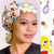 Green Scrubs - Tie Bonnet Hat - Makeup Divas White Green Scrubs - Tie Bonnet Hat - Makeup Divas White