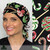 Green Scrubs - Tie Bonnet Scrub Hat - Holiday Candy Green Scrubs - Tie Bonnet Scrub Hat - Holiday Candy