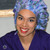 Green Scrubs - Tie Bonnet Hat - Batik Sunflowers Green Scrubs - Tie Bonnet Hat - Batik Sunflowers