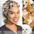 Green Scrubs - Tie Bonnet Scrub Hat with Terry - Dog Pack Green Scrubs - Tie Bonnet Scrub Hat with Terry - Dog Pack