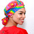 Green Scrubs - Tie Bonnet Scrub Hat with Terry - Tie Dye Green Scrubs - Tie Bonnet Scrub Hat with Terry - Tie Dye