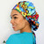 Green Scrubs - Tie Bouffant Scrub Hat - Butterflies Green Scrubs - Tie Bouffant Scrub Hat - Butterflies