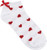 Prestige Medical 377 - Fashion Nurse Socks - White Red Bow Prestige Medical 377 - Fashion Nurse Socks - White Red Bow