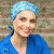 Lady wearing Super Tie Hat - Cloisonné Feathers from Green Scrubs Lady wearing Super Tie Hat - Cloisonné Feathers from Green Scrubs
