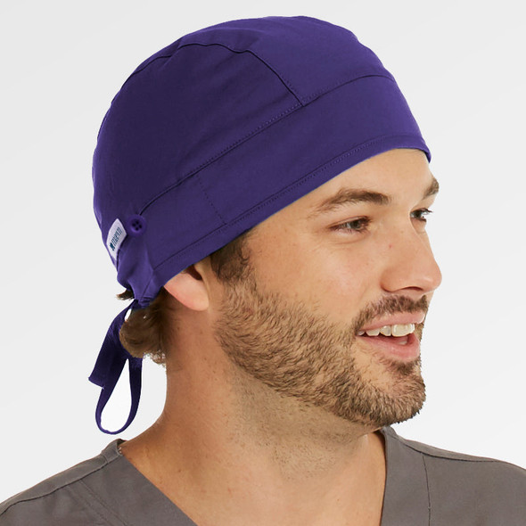 Maevn - Unisex Surgical Cap With Buttons - True Purple Blossom