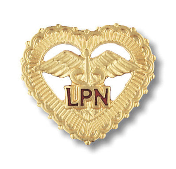 Prestige Medical 1013 - Emblem Pin - LPN Heart