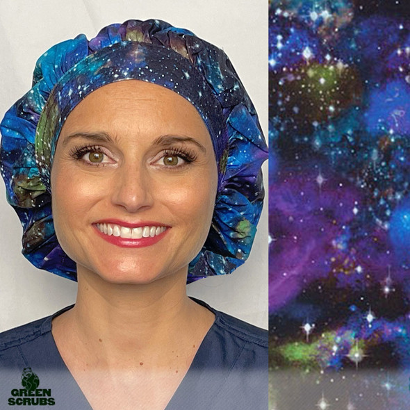 Green Scrubs - Bouffant Surgical Hat - Stratosphere