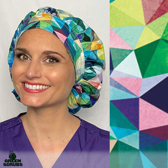 Green Scrubs - Bouffant Surgical Hat - Prism
